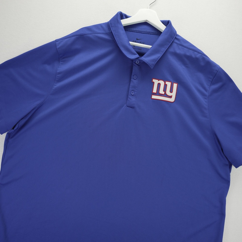 Nike New York Giants Dri-FIT Polo Shirt Mens 3XL Blue Short Sleeve NFL Football